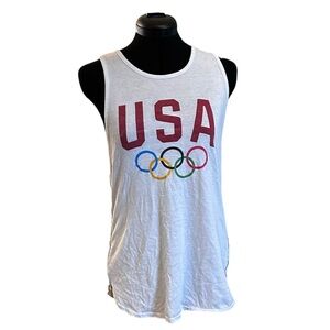 TEAM USA 🇺🇸 OLYMPICS WHITE TANK SIZE L